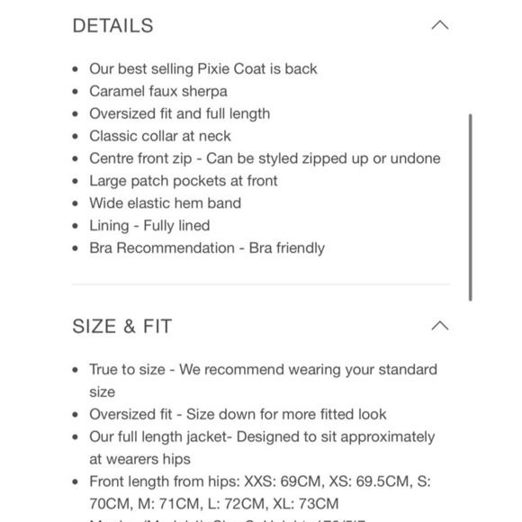 I am Gia Teddy Coat Oversized Sherpa Jacket In Camel Small - Picture 4 of 13